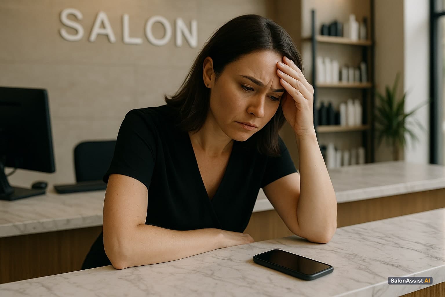 Salon owner worried about missed calls and lost bookings