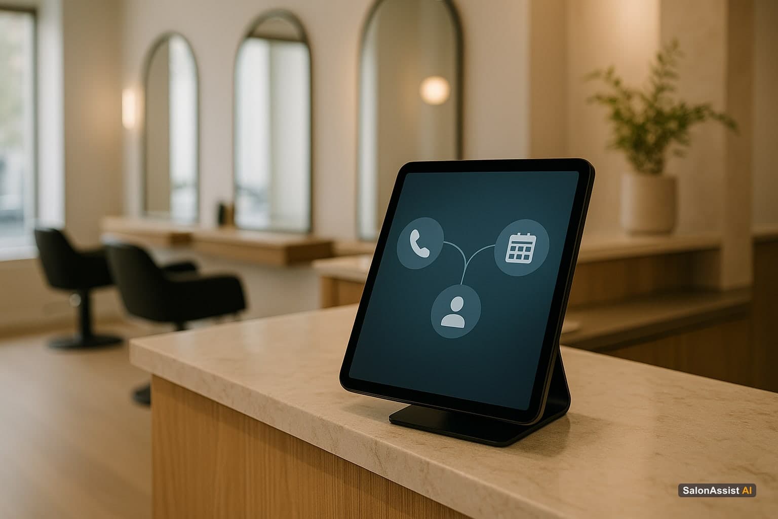SalonAssist AI platform integrating call answering with booking system