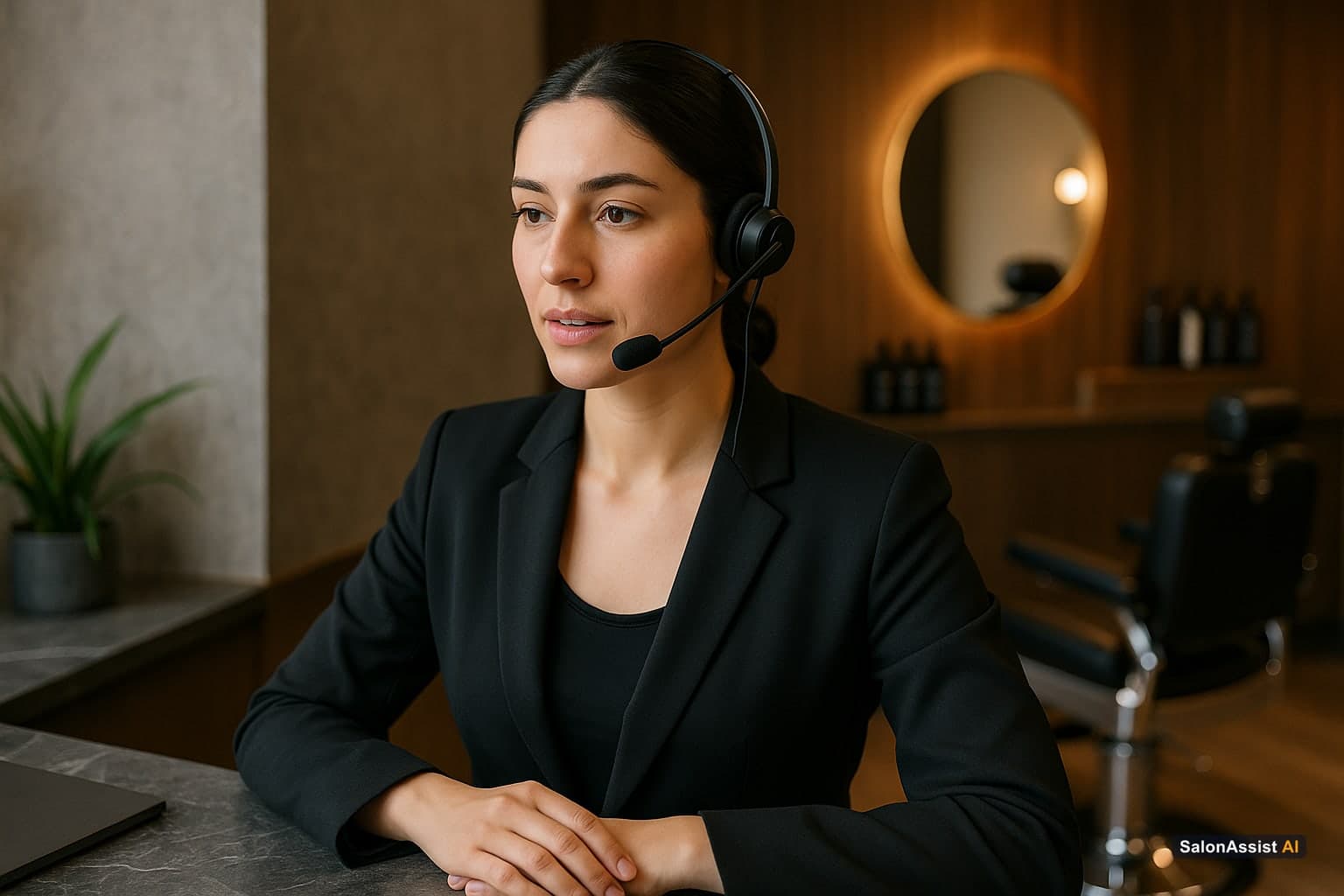 AI voice receptionist handling barbershop calls