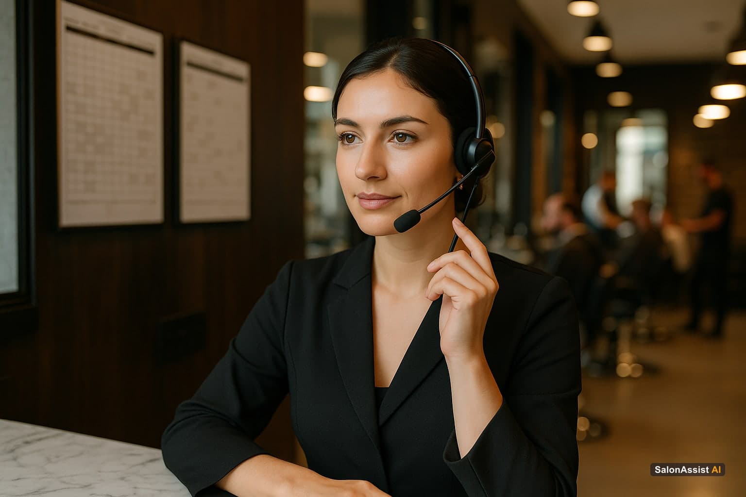 AI voice receptionist managing barbershop phone bookings