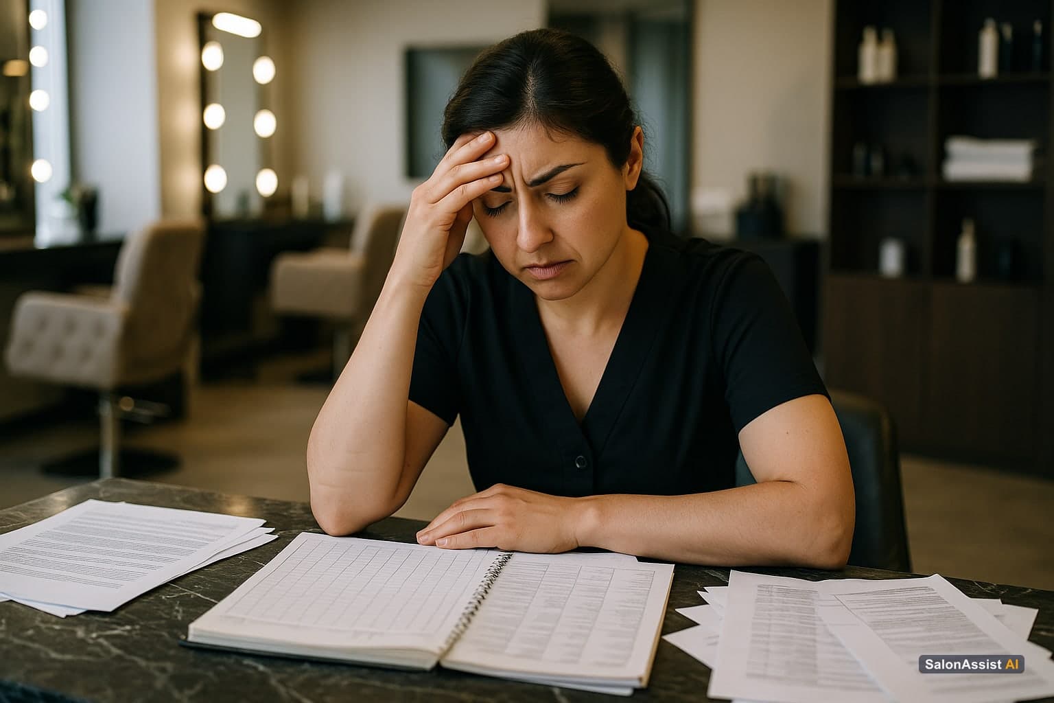 Salon owner frustrated by manual multi-branch revenue tracking