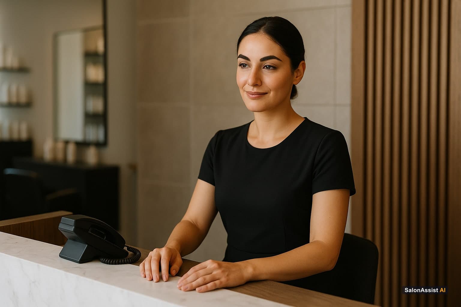 Salon receptionist supported by AI voice agent